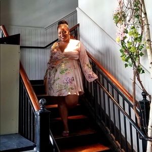 Asos curve floral wrap dress